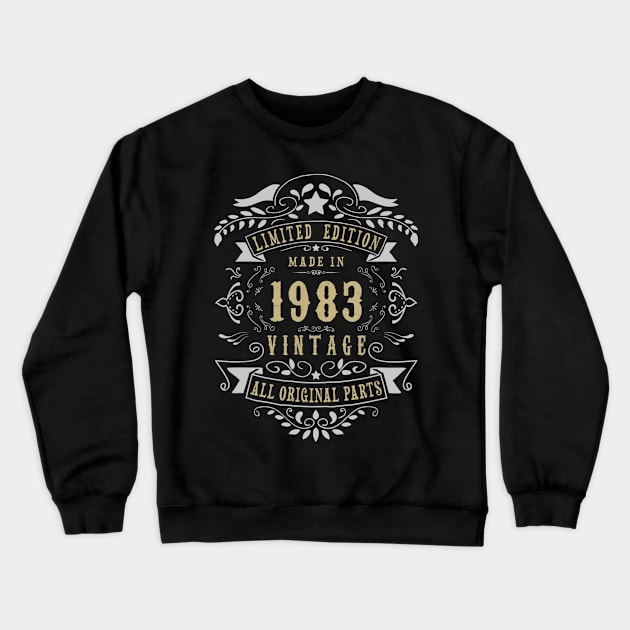 36 years old Made in 1983 36th Birthday Gift Crewneck Sweatshirt by bummersempre66